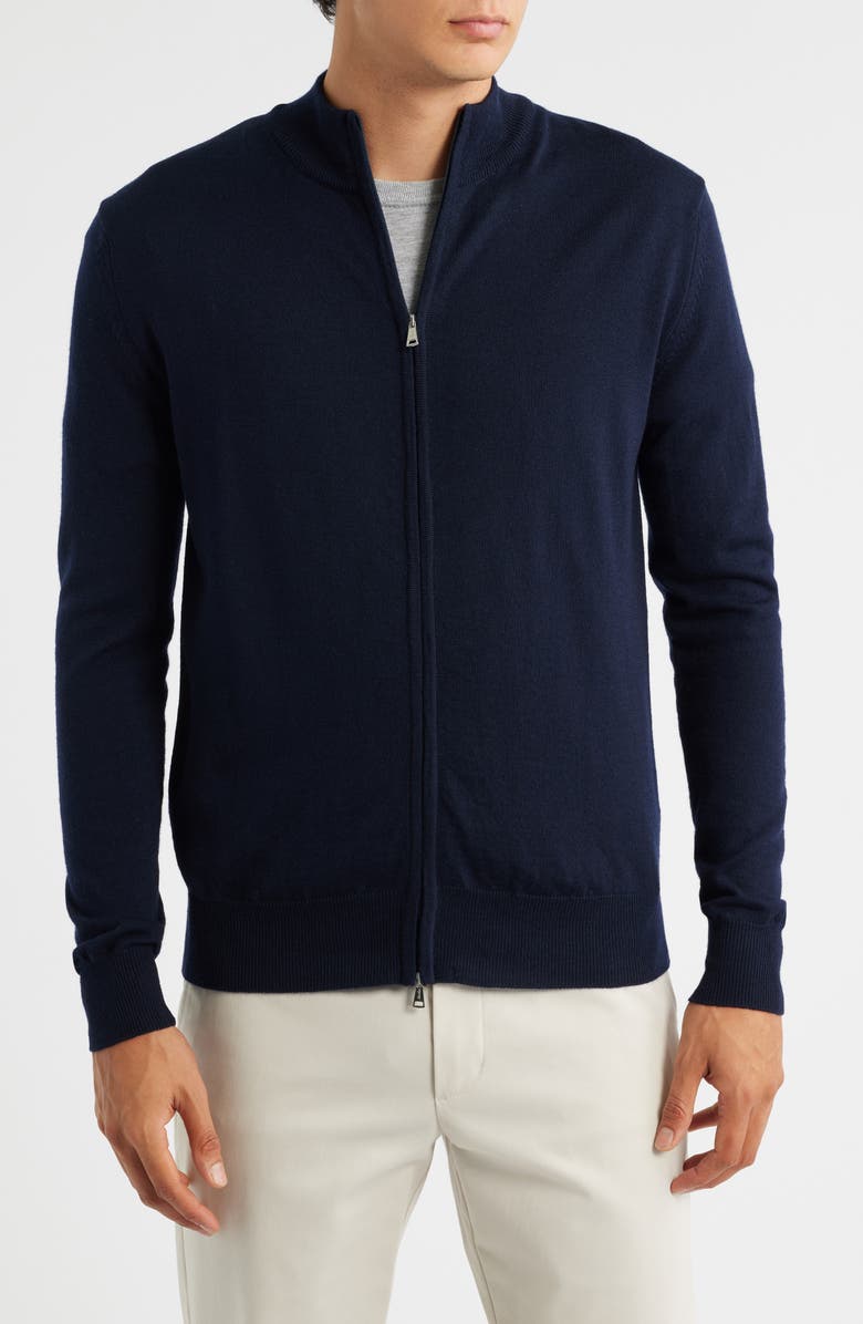 Aurélien Cashwool<sup>®</sup> Full Zip Sweater, Alternate, color, Navy
