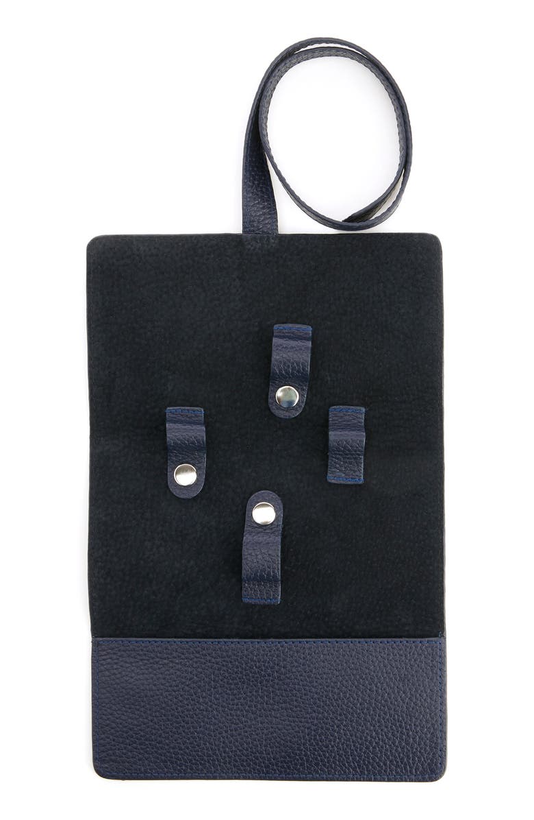 ROYCE New York Leather Tech Cord Organizer Roll, Alternate, color, Navy Blue