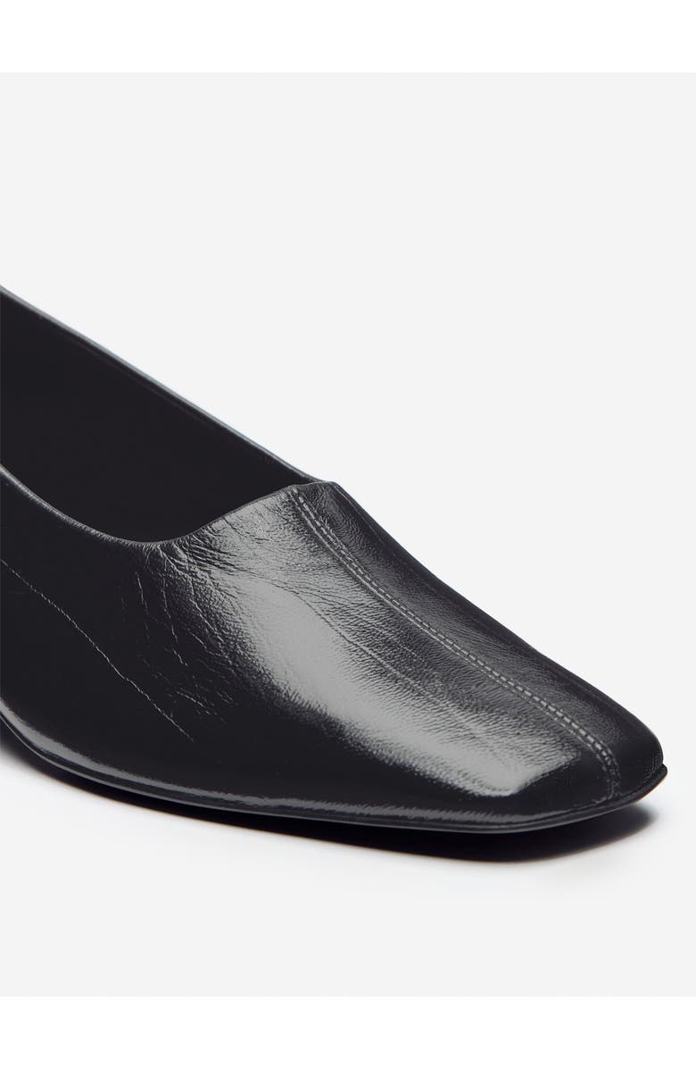 Reformation Inez Square Toe Pump, Alternate, color, Black Eel