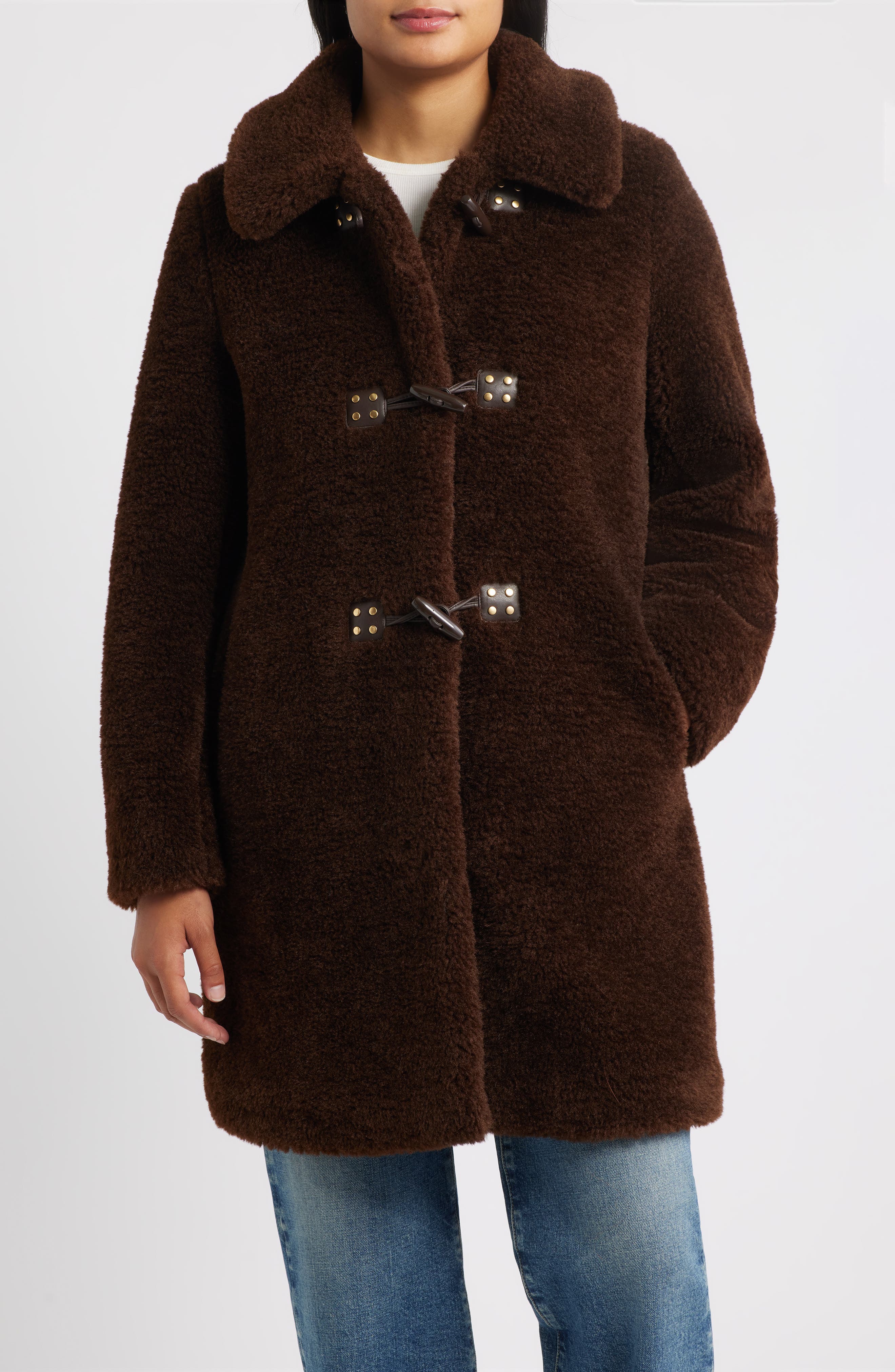 Faux Fur Toggle Coat - image 5