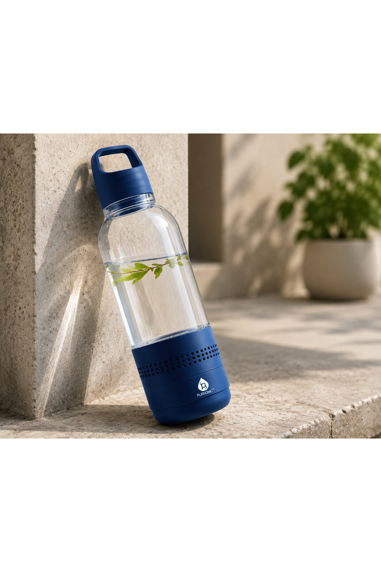 2-in-1 Water Bottle with Built-In Wireless Speaker, Alternate, color, Blue