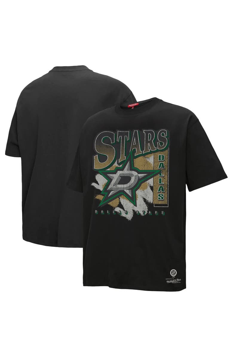 Mitchell & Ness Women's Mitchell & Ness Black Dallas Stars Choppy Ice Boyfriend T-Shirt, Alternate, color, Black