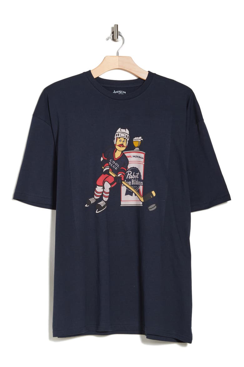 Pabst Graphic T-Shirt, Main, color, NAVY