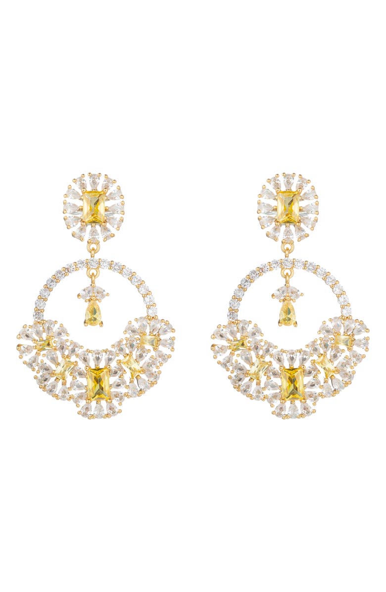 EYE CANDY LOS ANGELES Alessia Cubic Zirconia Statement Earrings, Main, color,