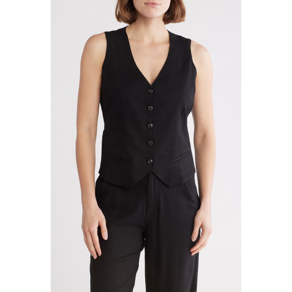 Love By Design April V-neck Vest In Black