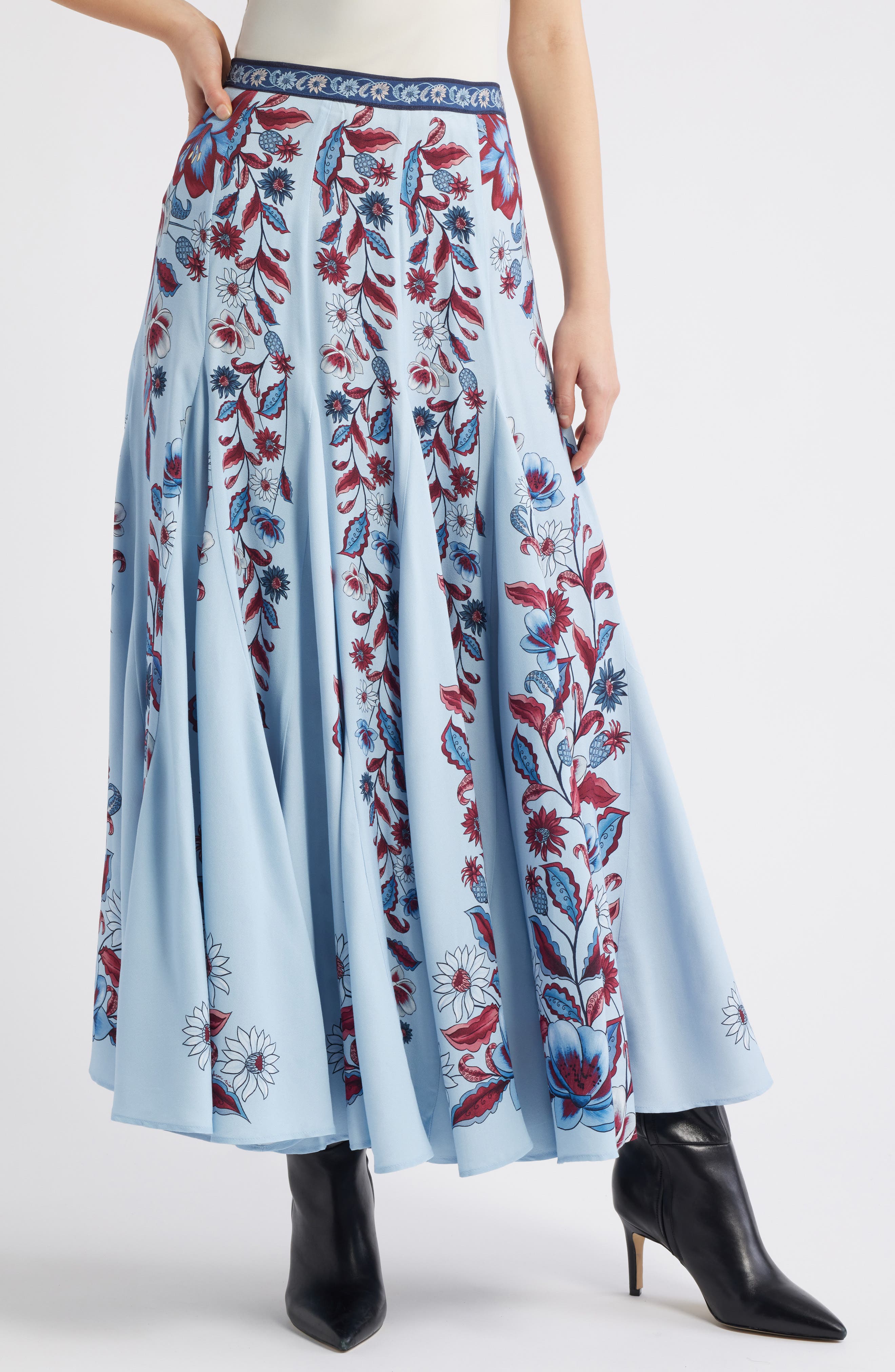 Marcelle Soft Blue Maxi Skirt