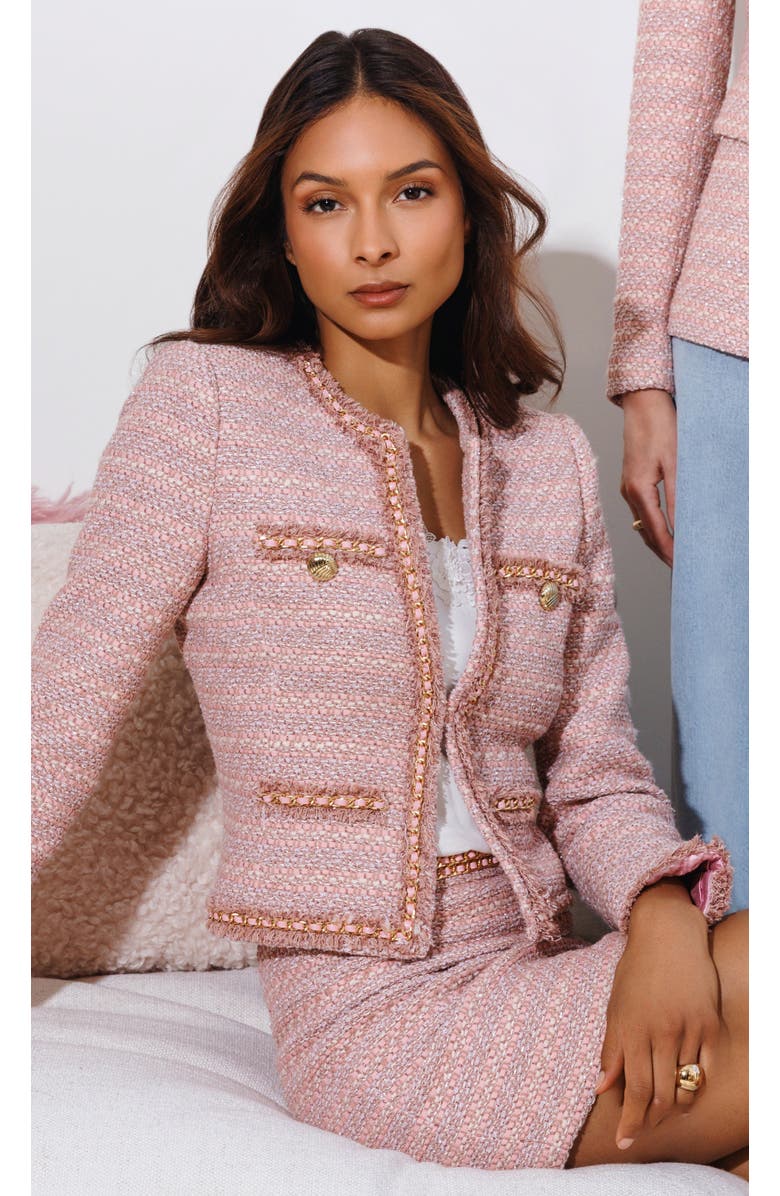 Generation Love Betsy Tweed Blazer, Alternate, color, Pink Multi