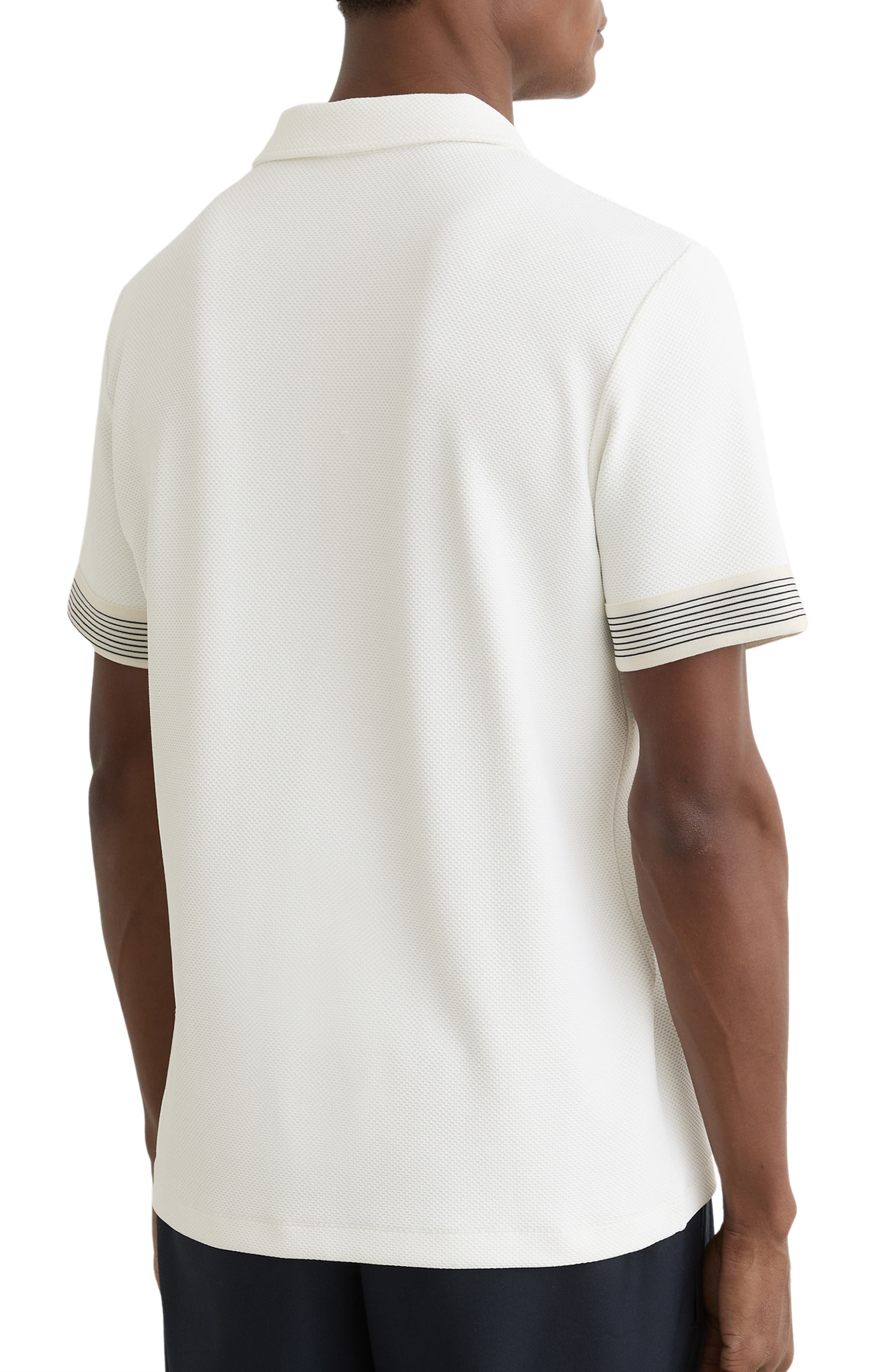 Мужские Reiss Bruno Quarter Zip Polo — фото 2