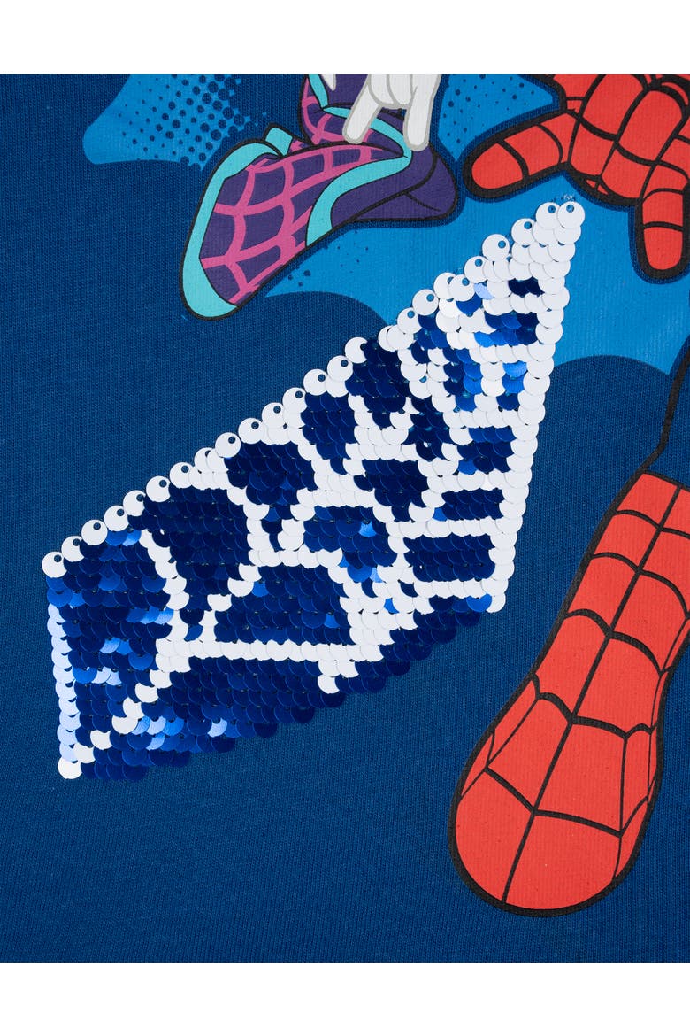 Spidey and His Amazing Friends Sequin T-Shirt, Alternate, color, Spidey Navy
