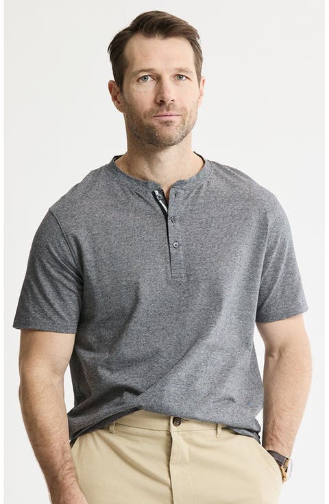 Luxe Knit Short Sleeve Henley Shirt