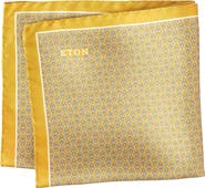 Eton Geometric Silk Pocket Square