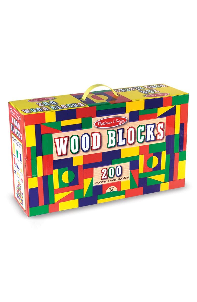 Melissa & Doug 200-Piece Wood Block Set, Main, color,