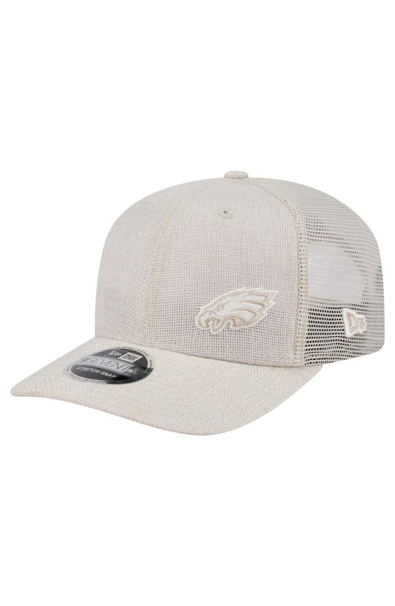 New Era Men's New Era Natural Philadelphia Eagles Flawless 9SEVENTY Stretch-Snap Hat, Main, color, 