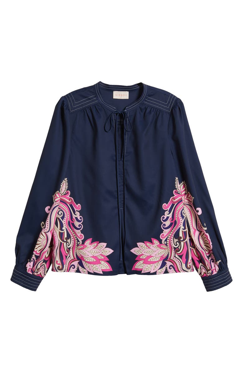 CIEBON Rue Border Print Tunic Top, Alternate, color, 