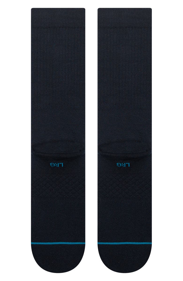 Stance Icon Crew Socks, Alternate, color, Dark Navy