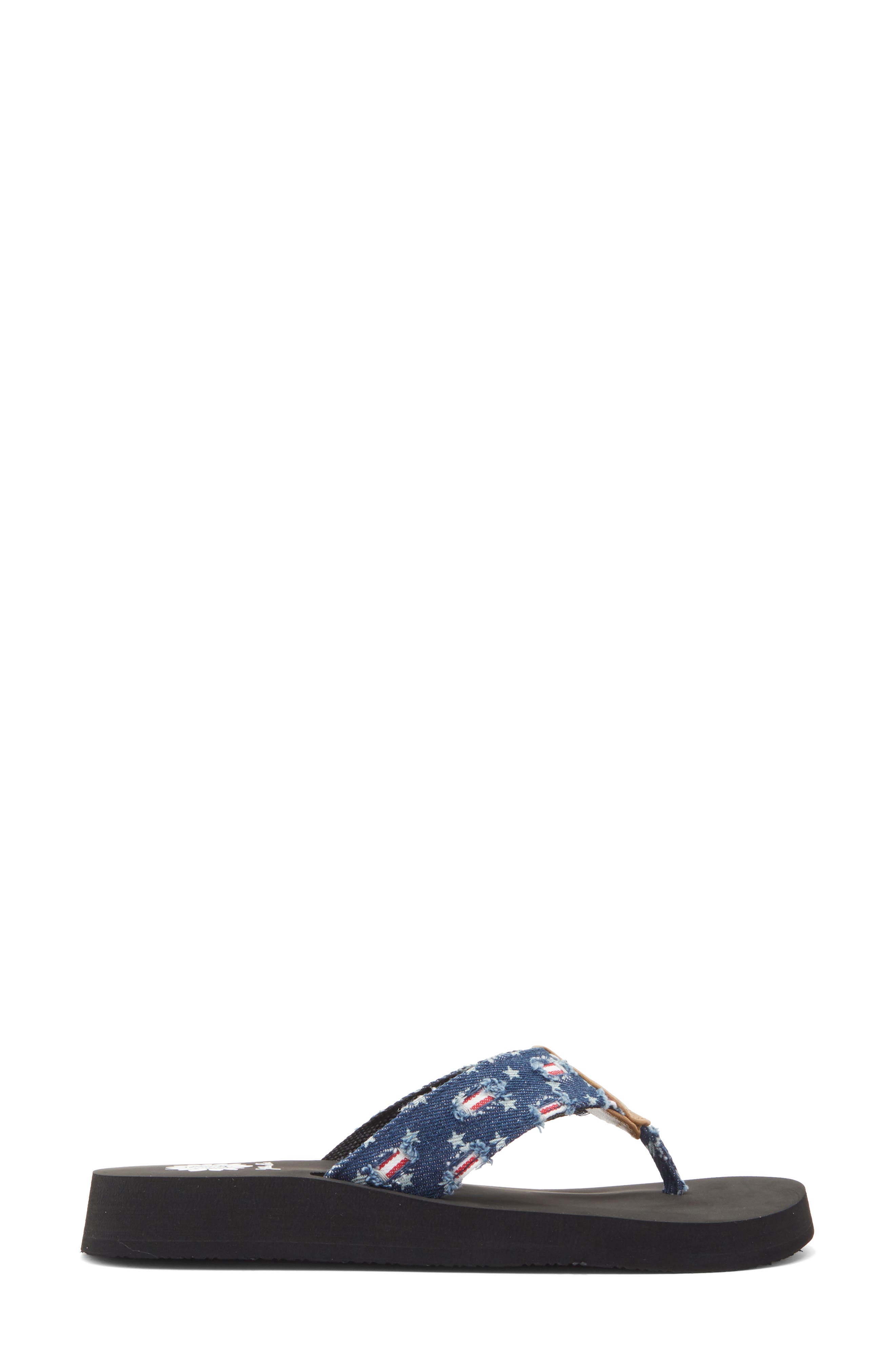 Yellow Box Premium Firework Flip Flop, Alternate, color, Navy