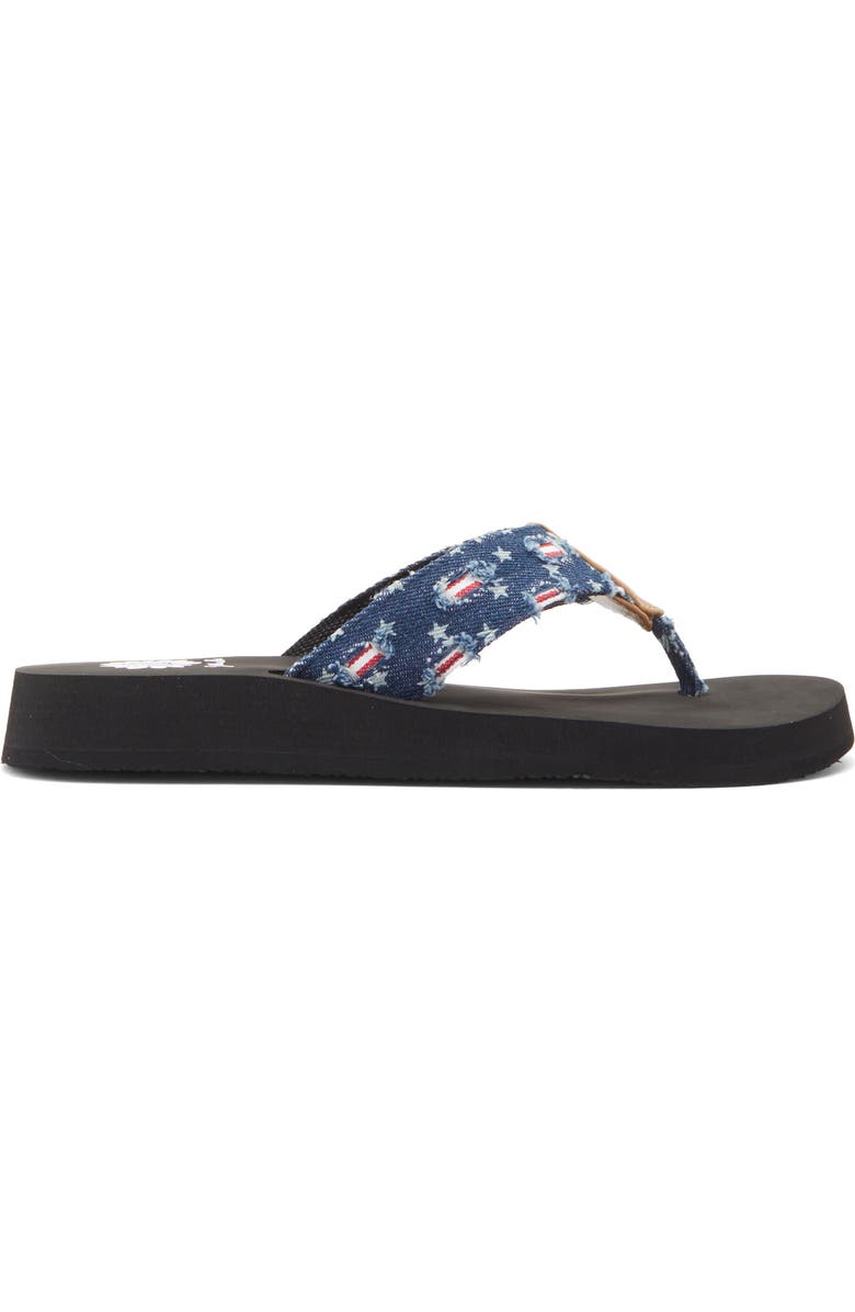 Yellow Box Premium Firework Flip Flop, Alternate, color, Navy