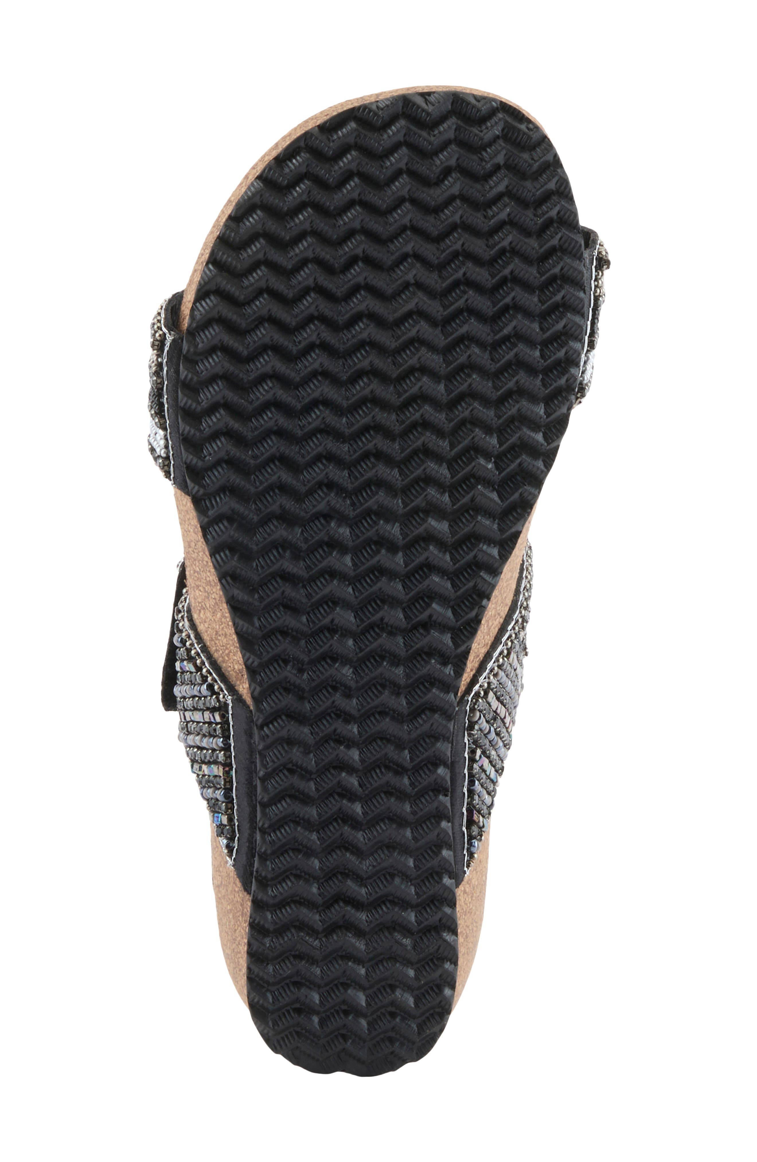 AZURA BY SPRING STEP Bahamain Hand Beaded Platform Sandal, Alternate, color, Black Multi