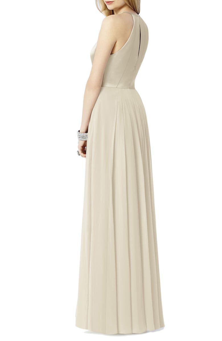 After Six Satin & Chiffon A-Line Gown, Alternate, color,