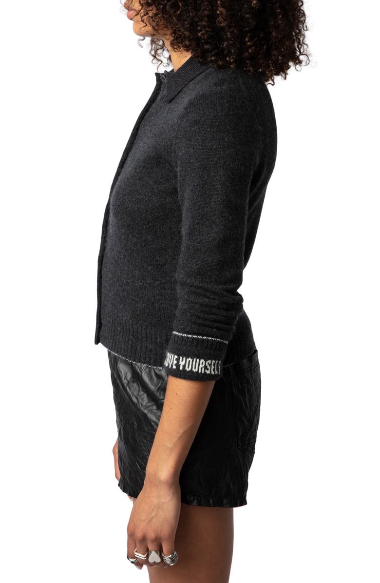 Zadig & Voltaire Voltia Cashmere Cardigan, Alternate, color, 