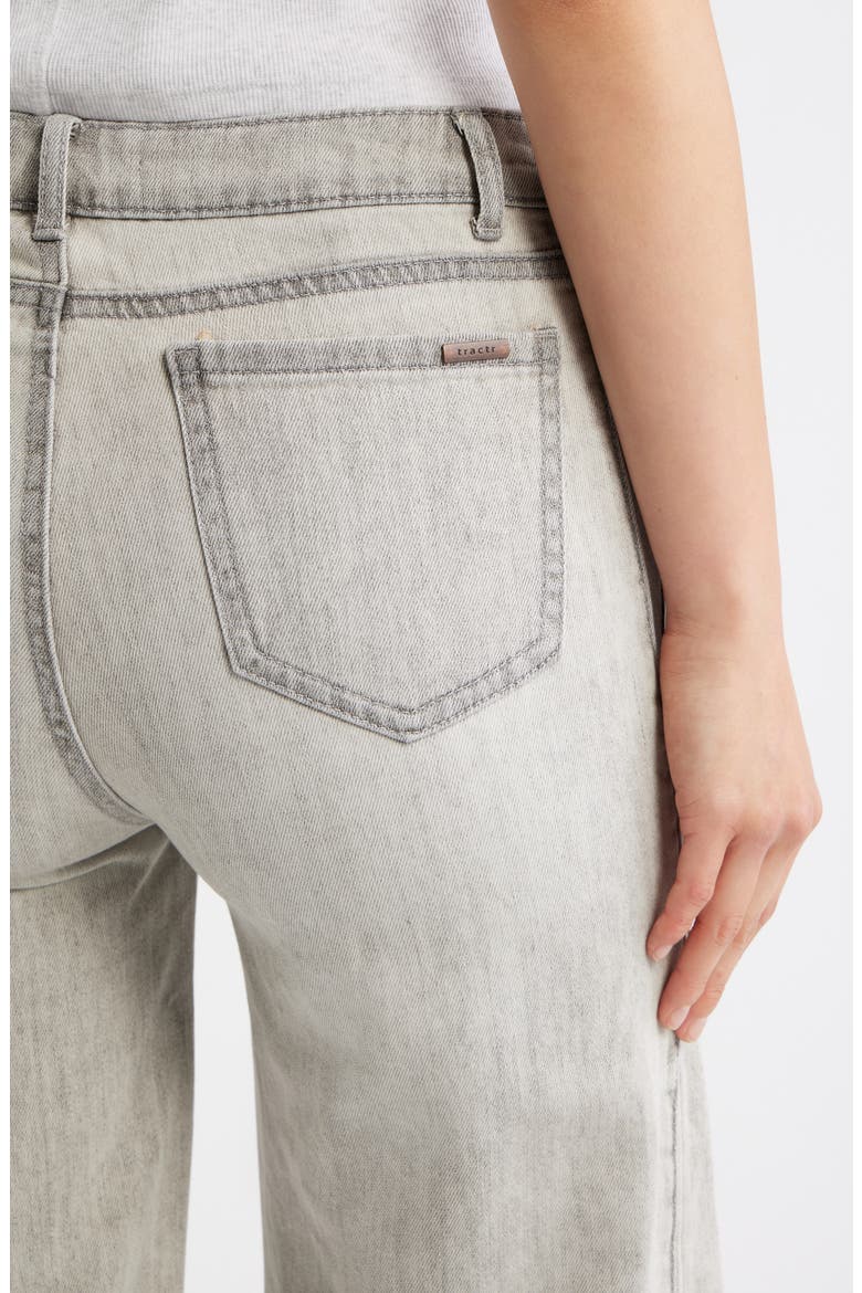 Raw Hem Wide Leg Jeans, Alternate, color, LIGHT GREY