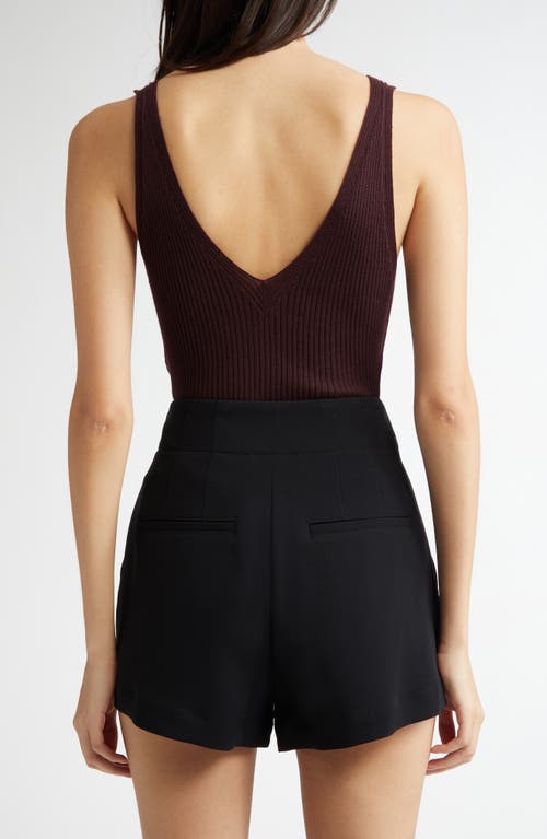 Johnstons Of Elgin Superfine Cashmere Rib Sweater Tank In Brown