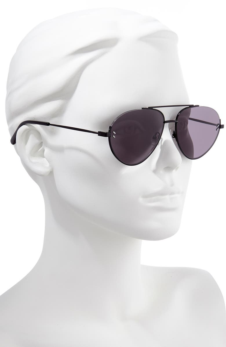 Stella McCartney 58mm Aviator Sunglasses, Alternate, color, 