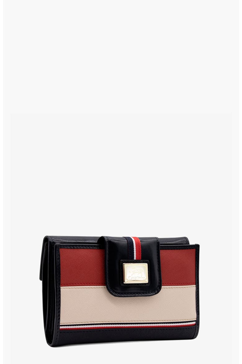 Unique Wallet 205, Alternate, color, Navy / Beige / Red