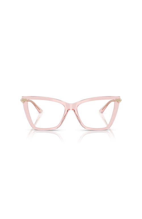 Jimmy Choo 53mm Cat Eye Optical Glasses In Pink