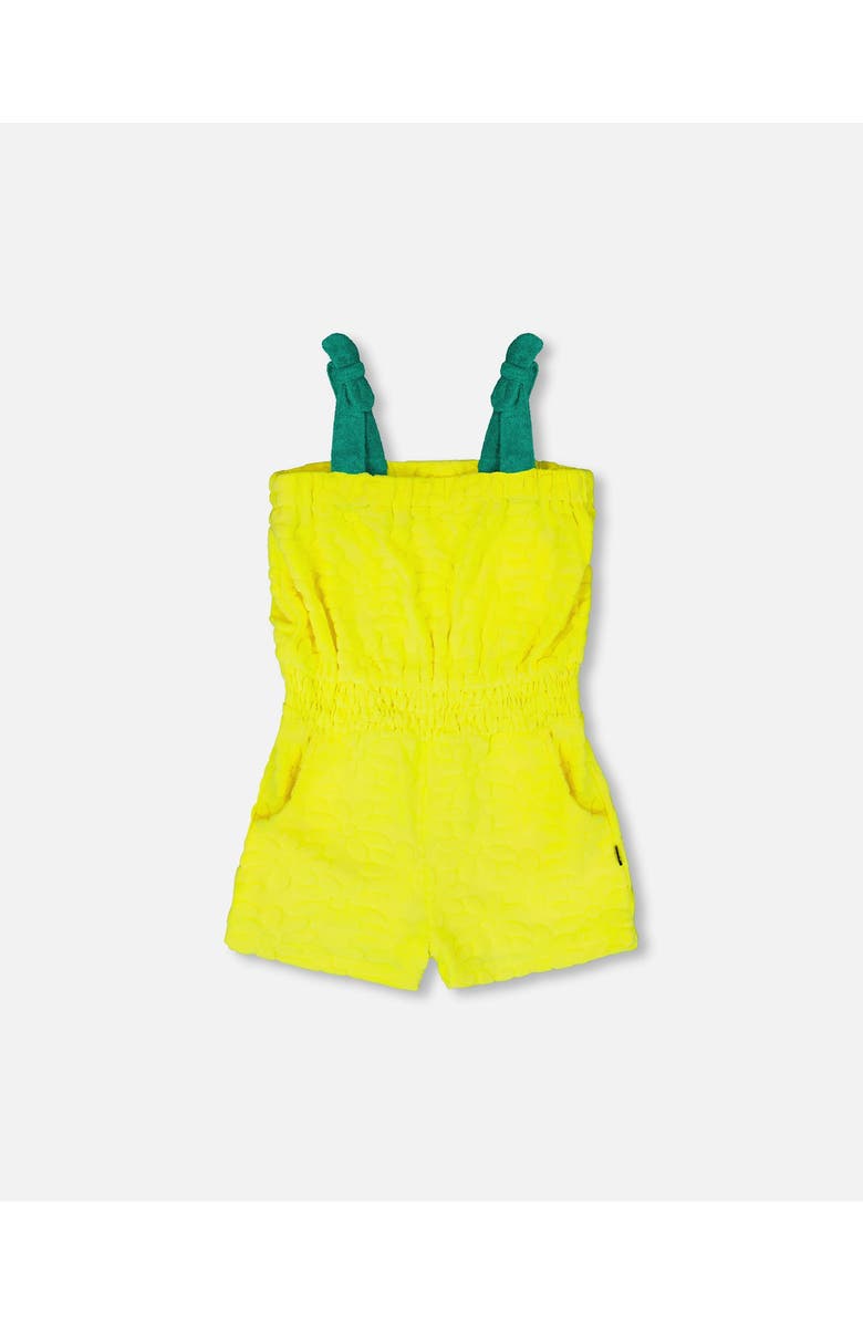 Deux par Deux Terry Cloth Sleeveless Jumpsuit, Main, color, Yellow