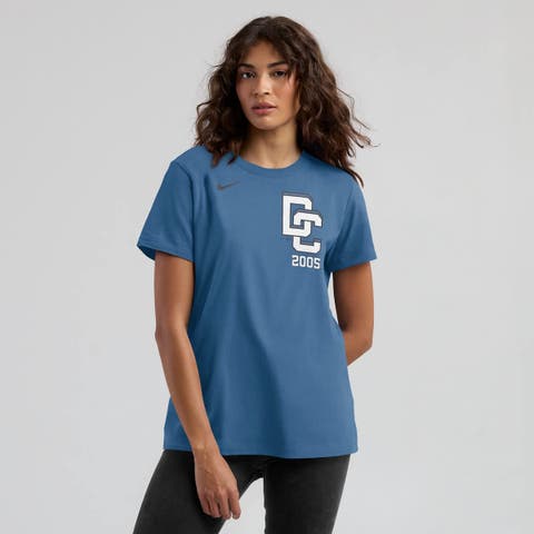Women's Nike Blue Washington Nationals 2025 City Connect Wordmark T-Shirt