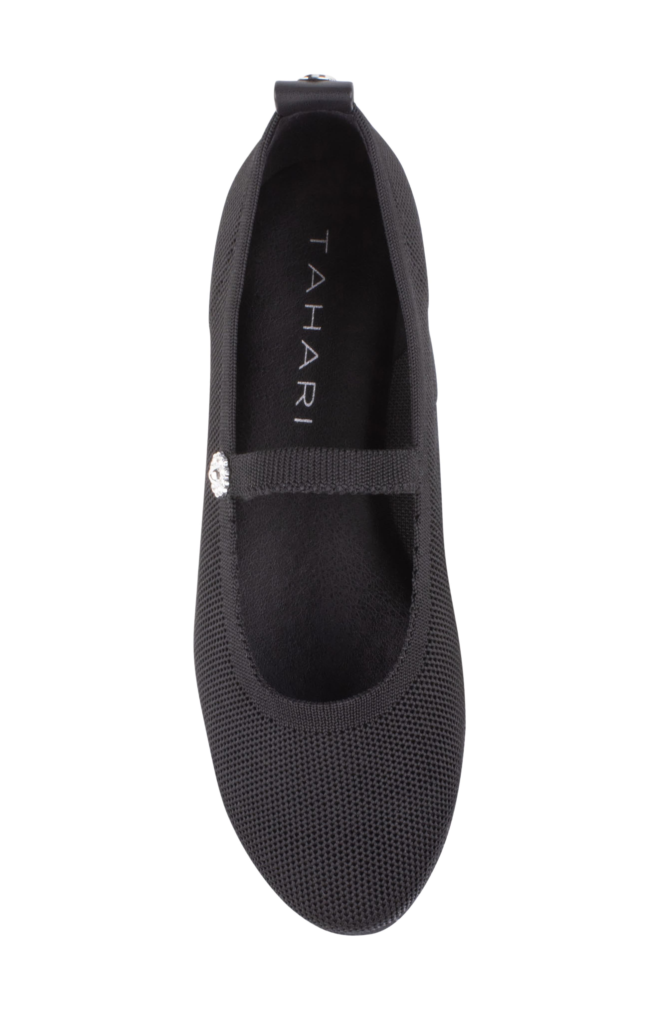 Tahari Cairo Mary Jane Flat, Alternate, color, Black