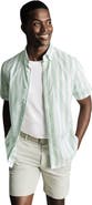 Charles Tyrwhitt Non-Iron Stretch Poplin Slub Short Sleeve Shirt