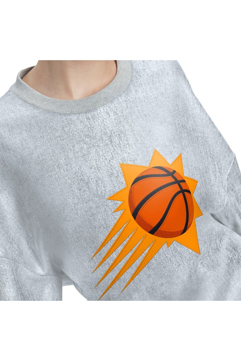 Women's Tommy Jeans Silver Phoenix Suns Tracy Pullover Sweatshirt, Alternate, color, Silver