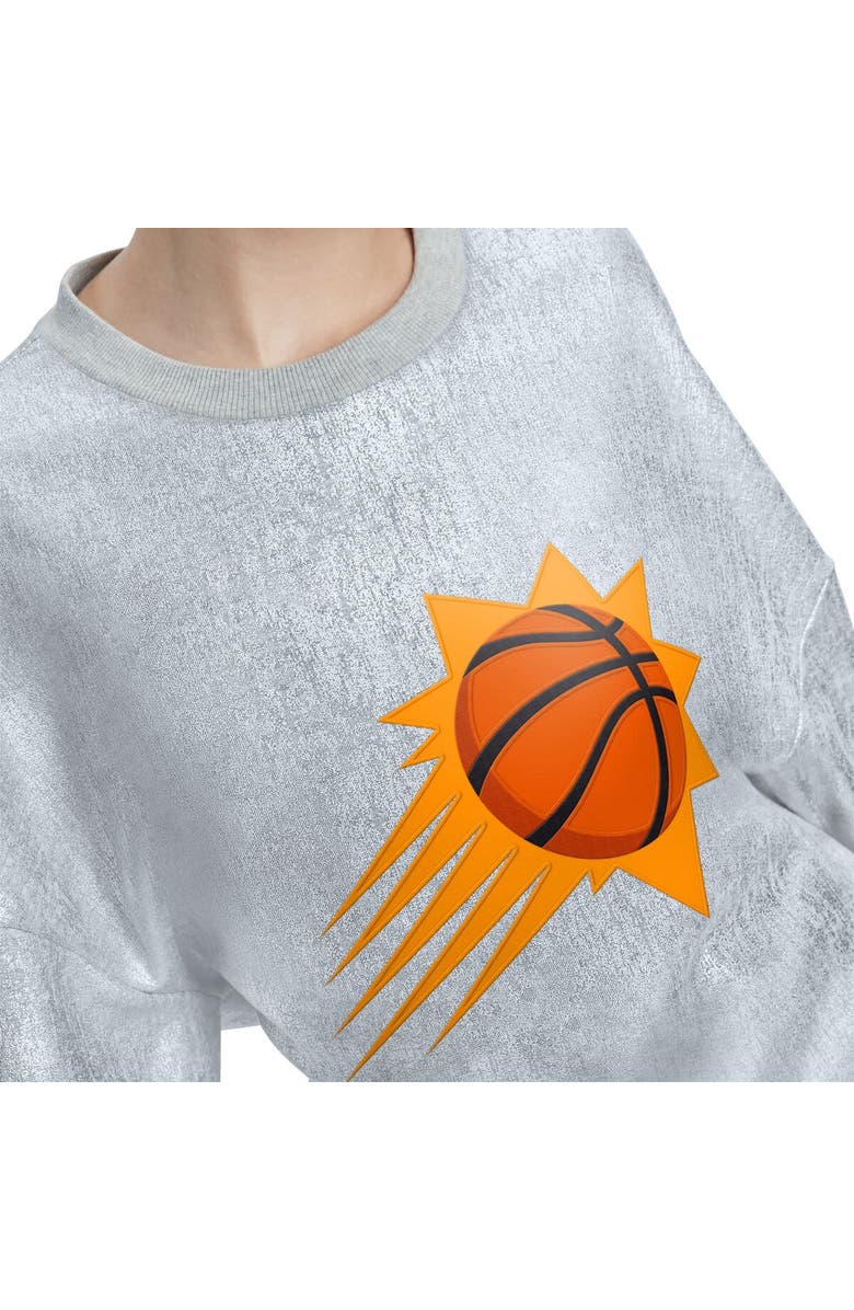 TOMMY JEANS Women's Tommy Jeans Silver Phoenix Suns Tracy Pullover Sweatshirt, Alternate, color, Silver
