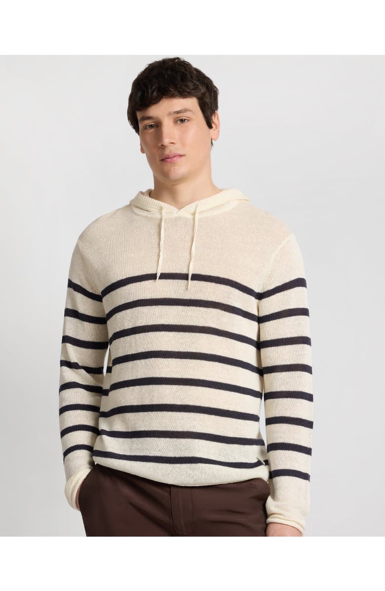 Onia Frank Hooded Sweater, Main, color, Midnight/Egret