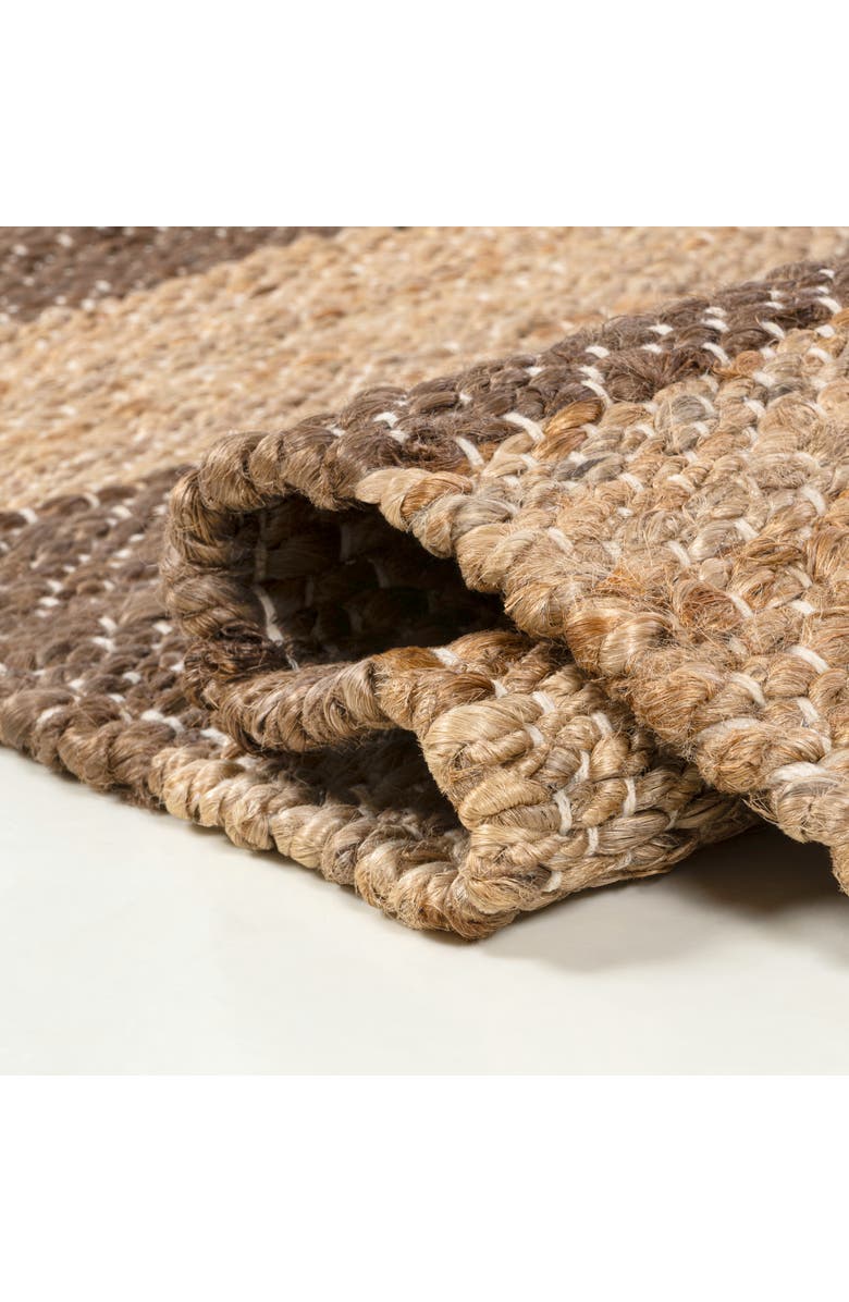 JONATHAN Y Jayden Rustic Farmhouse Woven Jute Stripe Area Rug, Alternate, color, Natural/Brown