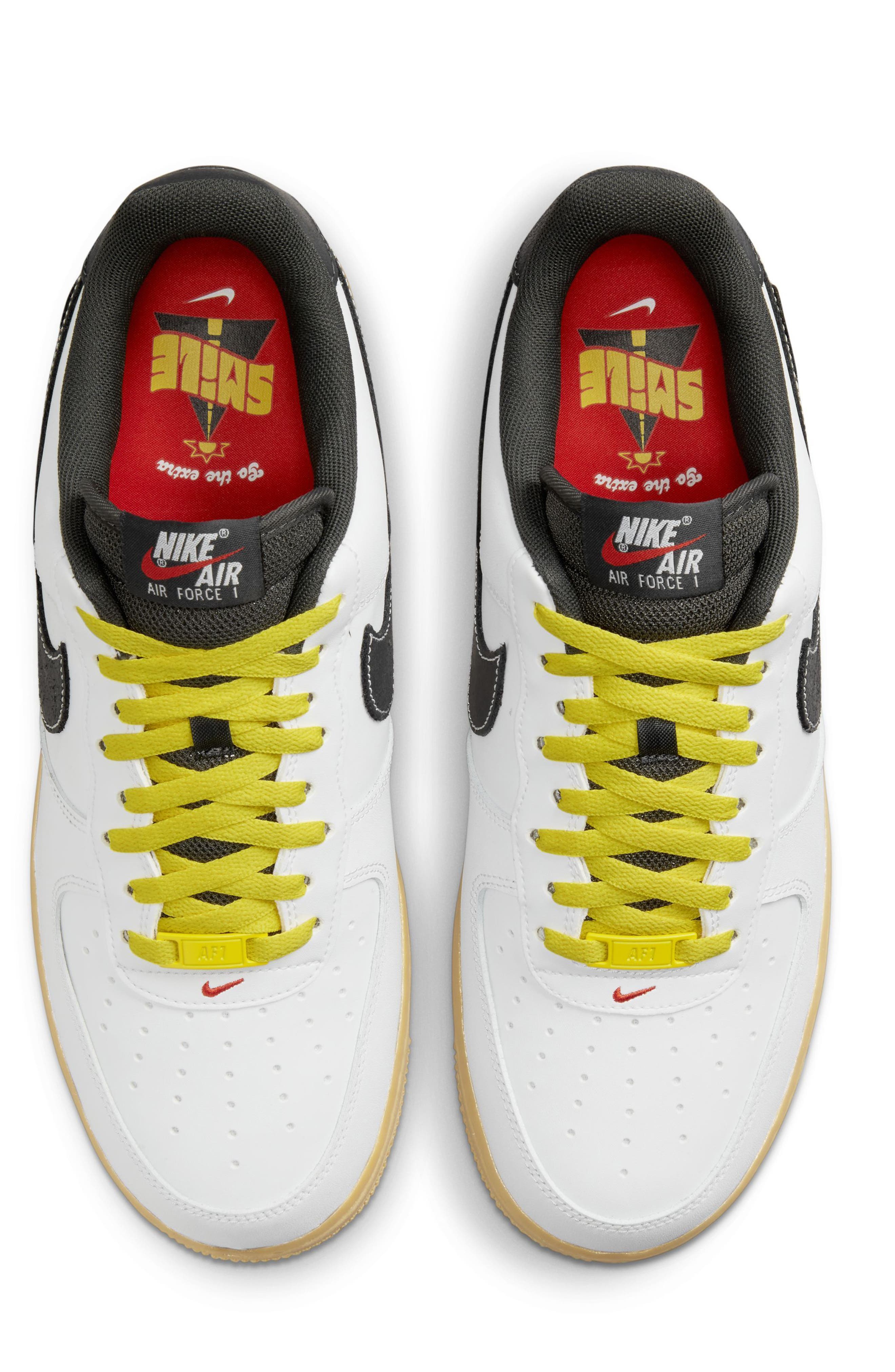 Air Force 1 '07 LV8 Low Top Sneaker, Alternate, color, WHITE/ GREY
