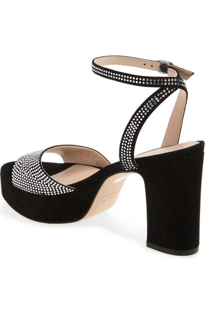 Stuart Weitzman Alaina Crystal Platform Sandal, Alternate, color, Clear/ Black
