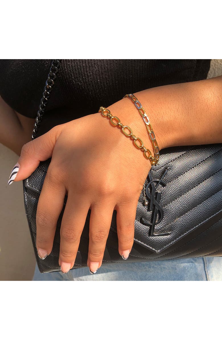 REBL Oval Link Bracelet, Alternate, color, Gold