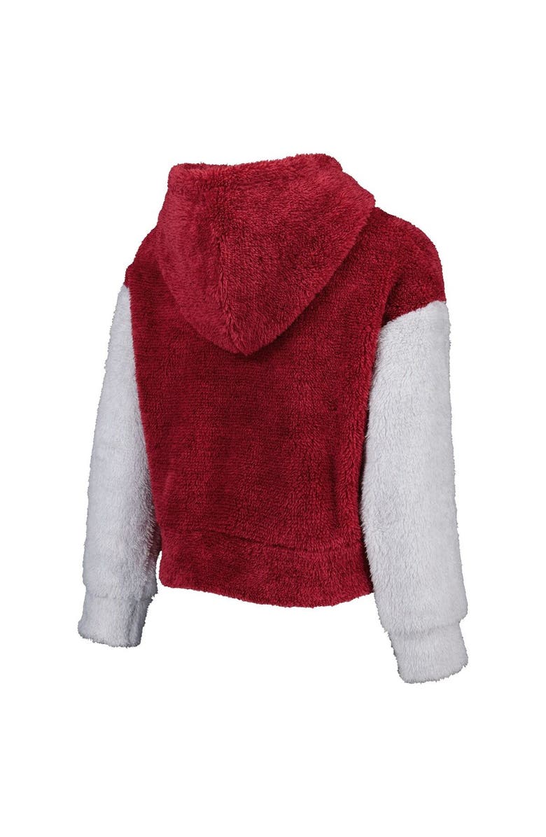 Outerstuff Girls Youth Burgundy/Gray Washington Commanders Game Time Teddy Fleece Pullover Hoodie, Alternate, color, 