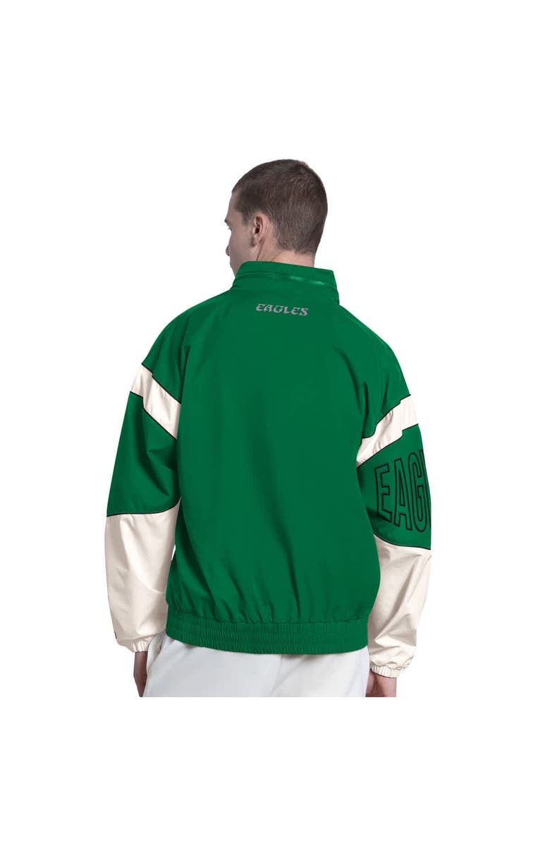 STARTER Men's Starter Kelly Green Philadelphia Eagles The Gust Full-Zip Hooded Jacket, Alternate, color, Kelly Green