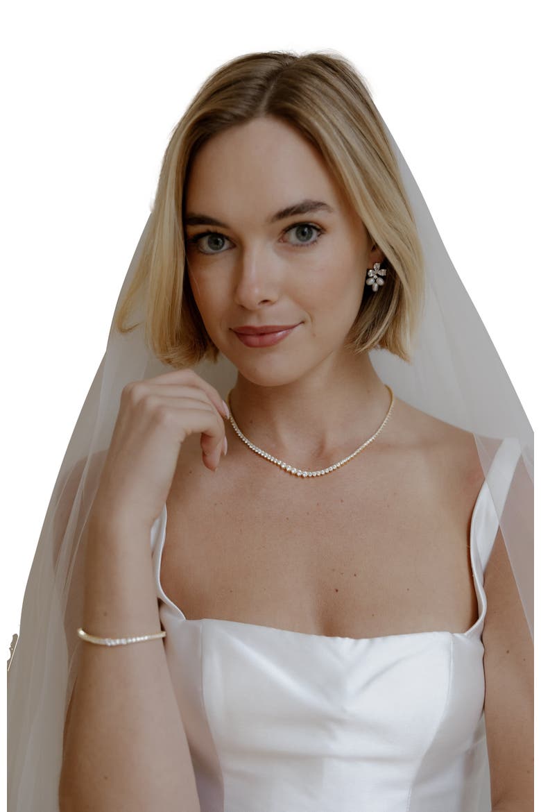 Mayfair Tennis Necklace, Alternate, color, Gold
