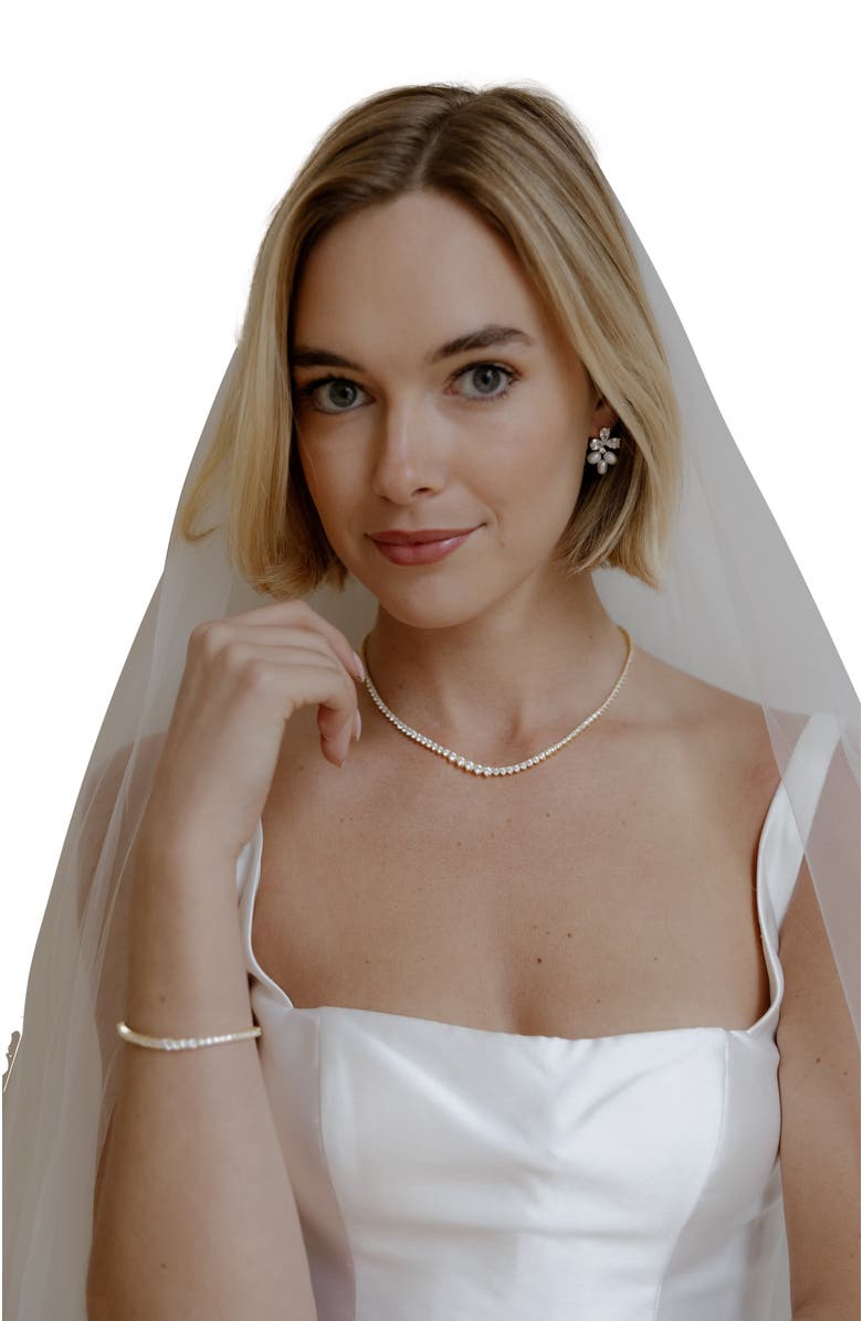 Untamed Petals Mayfair Tennis Necklace, Alternate, color, Gold