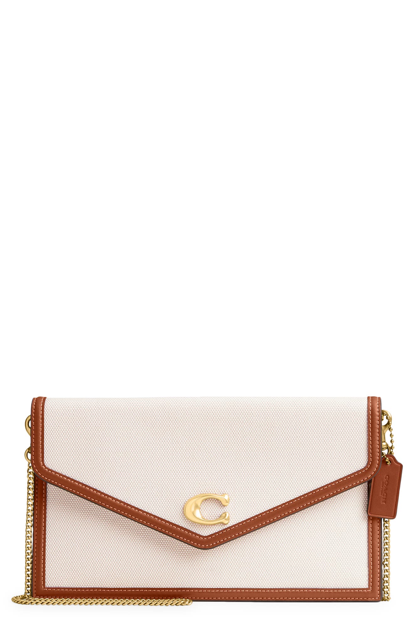 COACH Canvas Clutch, Main, color, 