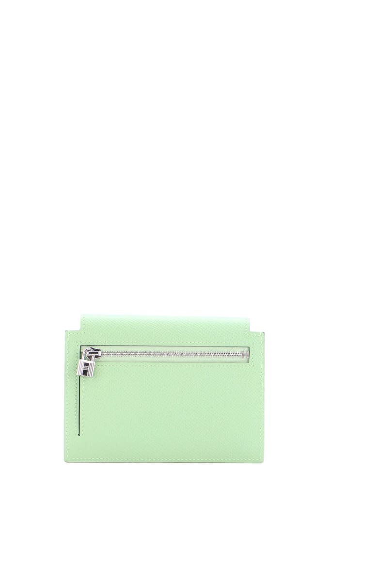 Kelly Pocket Compact Wallet Epsom, Alternate, color, Vert Criquet