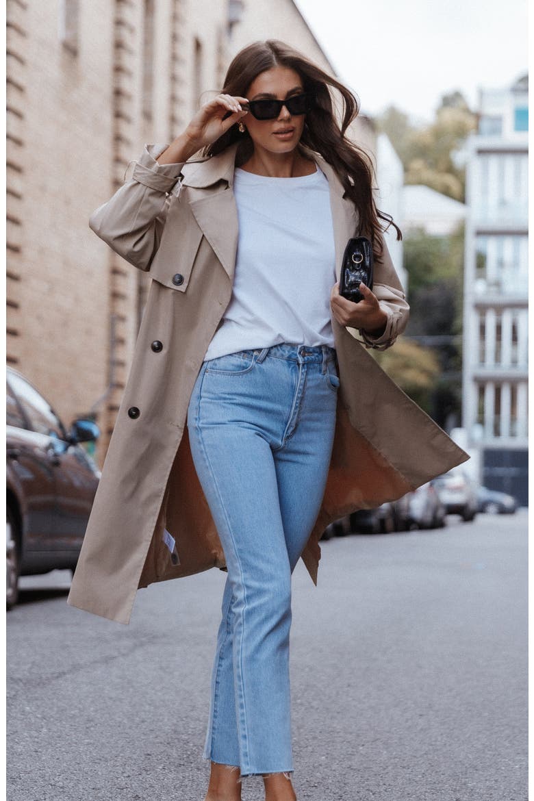 Trina Belted Trench Coat, Alternate, color, BEIGE
