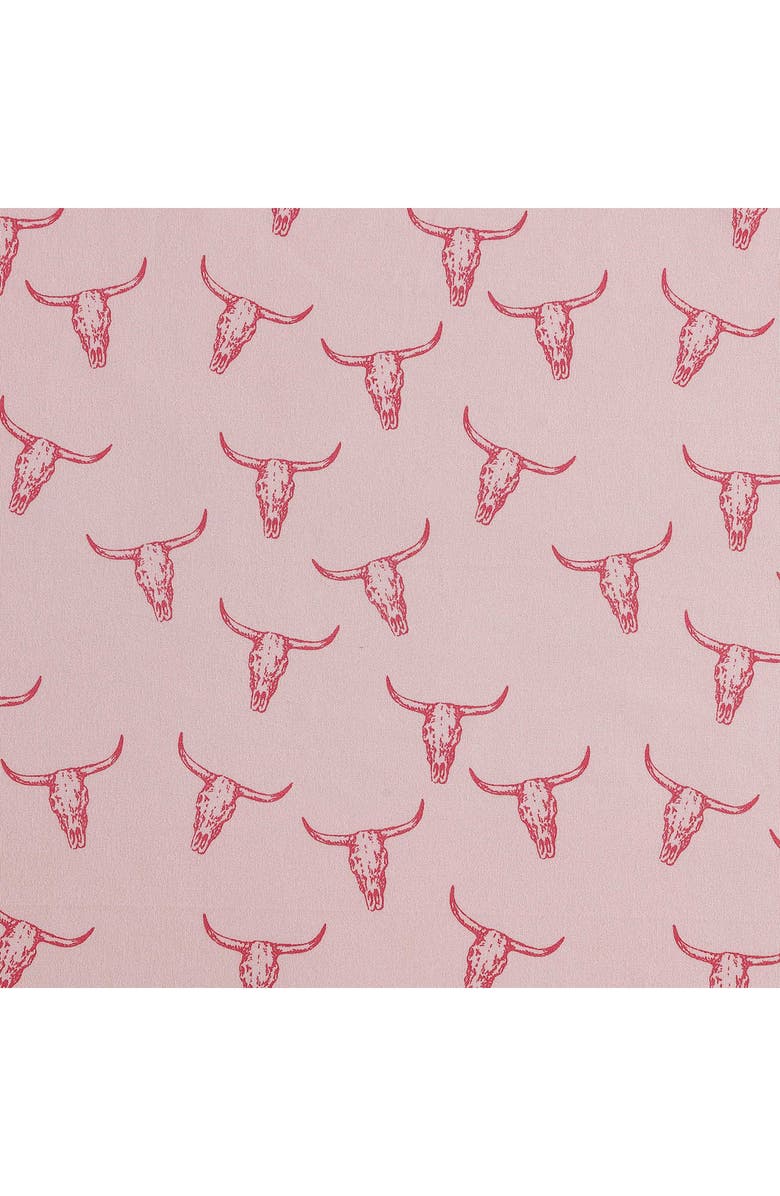 Wrangler Steer Skulls Sheet Set, Alternate, color, Pink