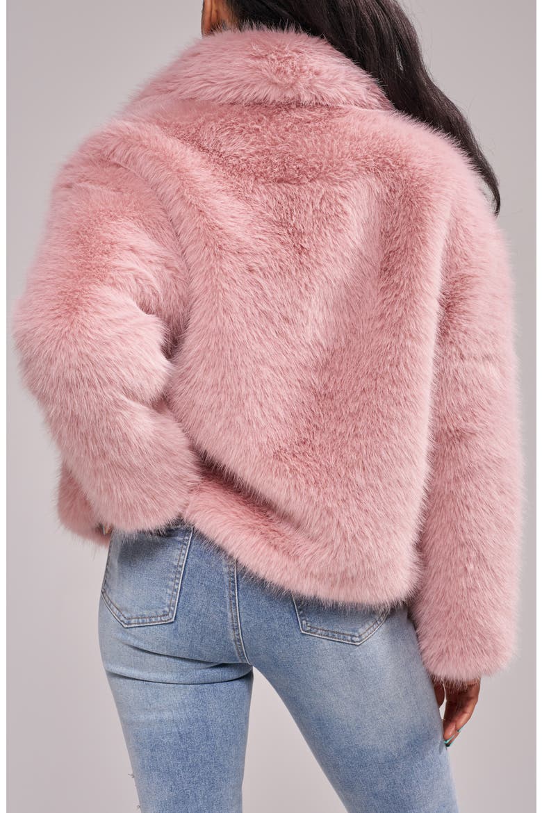 Regina Faux Fur Jacket, Alternate, color, BLUSH