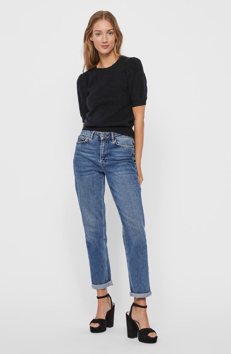 VERO MODA Lefile Puff Short Sleeve Ribbed Sweater, Alternate, color,